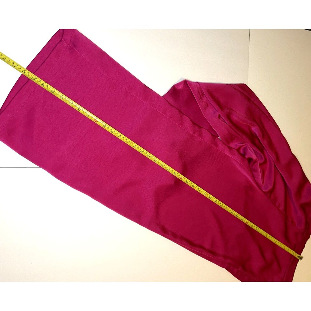 House Of Harlow 1960 Size XL Satin Crop Top Wide Leg Pants Set Hot Pink Stylish - Picture 15 of 16